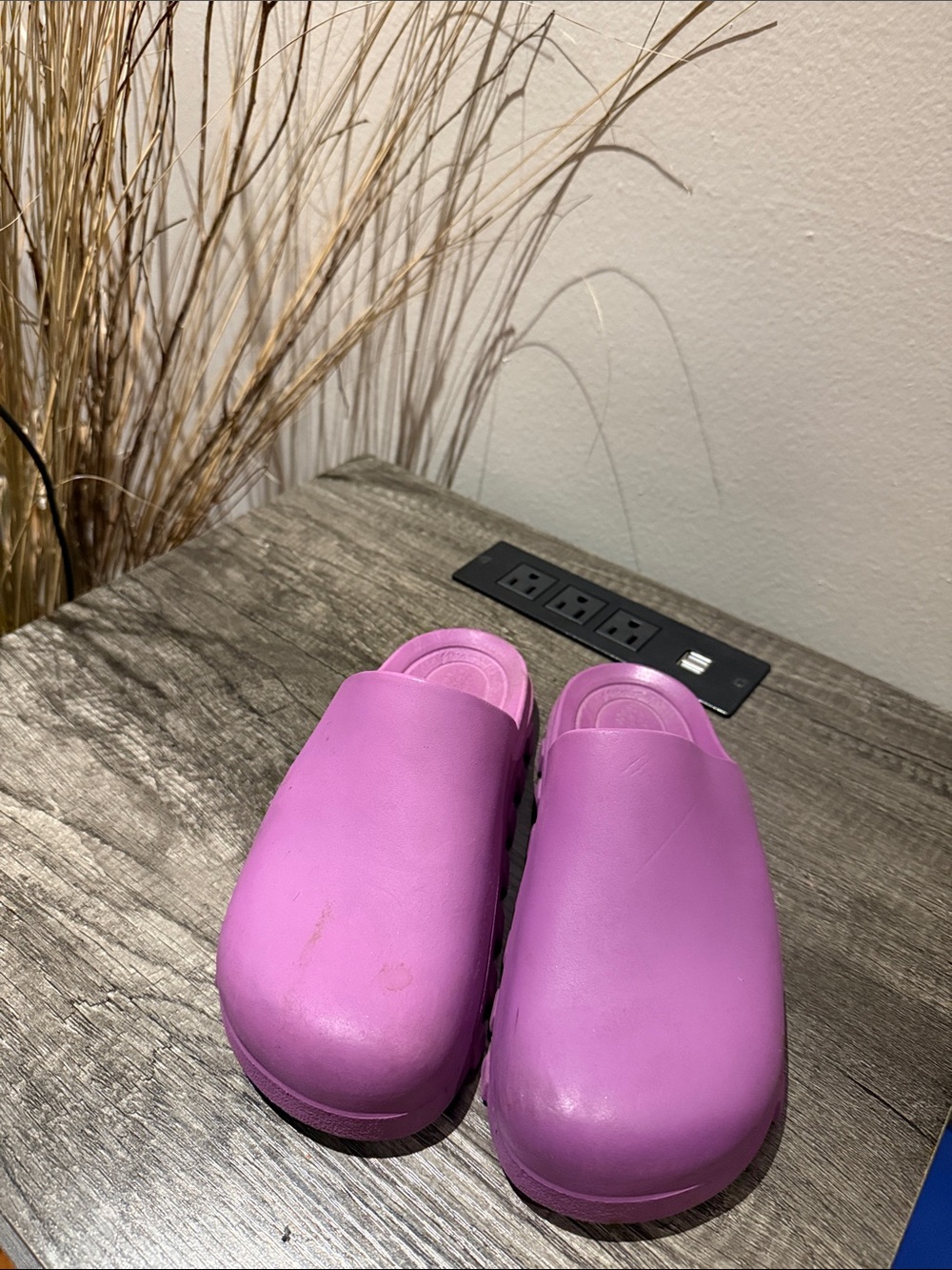 Free People Pink Slip-On Clog Mules